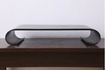 アンティーク雑貨　古民具・骨董　ふじ印　唐木材製!上品な巻き花台(飾り台)