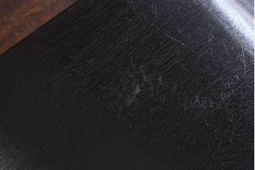 アンティーク雑貨　古民具・骨董　ふじ印　唐木材製!上品な巻き花台(飾り台)