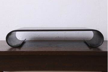 アンティーク雑貨　古民具・骨董　ふじ印　唐木材製!上品な巻き花台(飾り台)