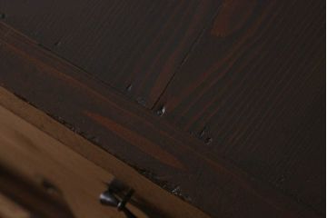 アンティーク家具　明治期!重厚感漂うヒノキ材製の関西帳場箪笥(収納棚・キャビネット)
