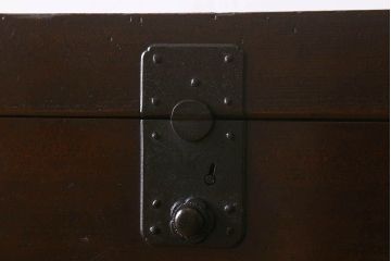 アンティーク家具　明治期!重厚感漂うヒノキ材製の関西帳場箪笥(収納棚・キャビネット)