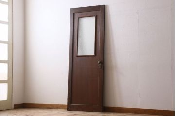 【U様ご成約分】ダイヤガラス使用　真鍮のドアノブがおしゃれな昭和レトロのドア(扉)