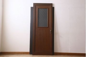 【U様ご成約分】ダイヤガラス使用　真鍮のドアノブがおしゃれな昭和レトロのドア(扉)