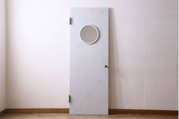 ペイント建具　ミラー付き!シャビーな質感が素敵なドア(扉)