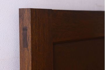 ダイヤガラス使用　真鍮のドアノブ　昭和レトロの細身ドア(扉)
