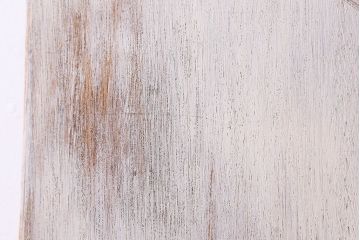 レトロ　丸いミラーがかわいらしい　シャビーな雰囲気漂うペイントドア(扉)