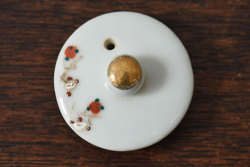 アンティーク雑貨　古民具・骨董　磁器製　梅の絵柄が素敵な銚子(急須)