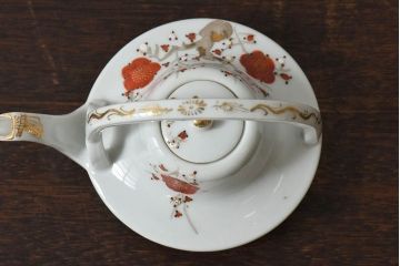 アンティーク雑貨　古民具・骨董　磁器製　梅の絵柄が素敵な銚子(急須)