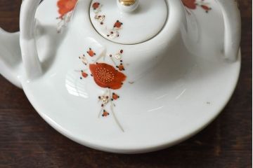 アンティーク雑貨　古民具・骨董　磁器製　梅の絵柄が素敵な銚子(急須)