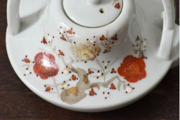 アンティーク雑貨　古民具・骨董　磁器製　梅の絵柄が素敵な銚子(急須)