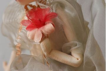 アンティーク雑貨　昭和レトロ　台座付き!ポーズ人形(文化人形、フランス人形)