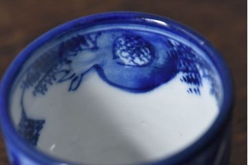 古民具・骨董　染付　雲龍文　湯呑2個セット(1)