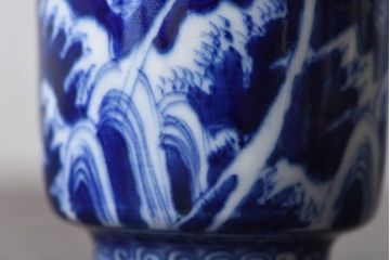 古民具・骨董　染付　雲龍文　湯呑2個セット(1)