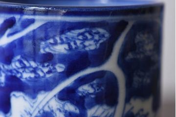 古民具・骨董　染付　雲龍文　湯呑2個セット(2)