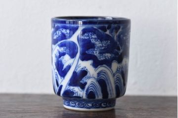 古民具・骨董　染付　雲龍文　湯呑