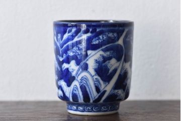 古民具・骨董　染付　雲龍文　湯呑