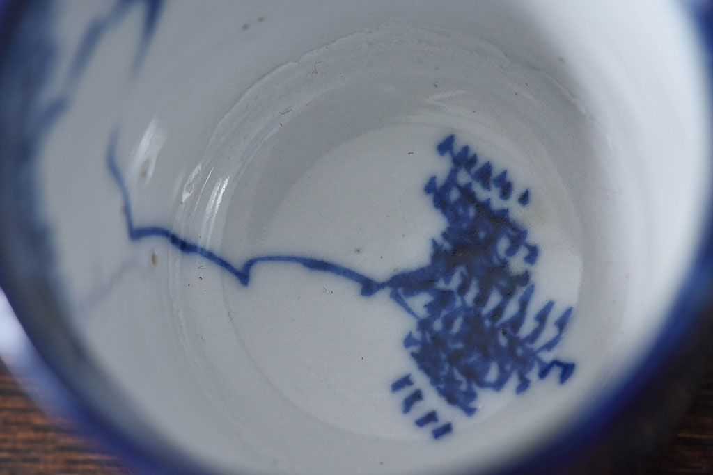 古民具・骨董　染付　雲龍文　湯呑