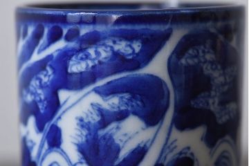 古民具・骨董　染付　雲龍文　湯呑