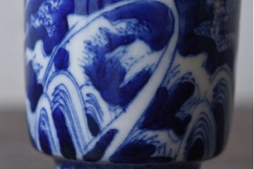 古民具・骨董　染付　雲龍文　湯呑