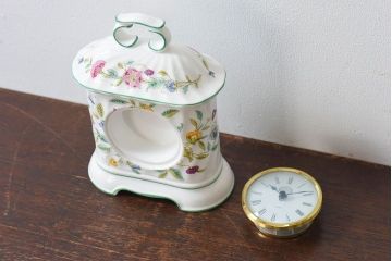 アンティーク雑貨　minton(ミントン)　Haddon Hall(ハドンホール)　置時計(マンテルクロック)(定価約2万2千円)