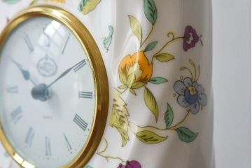 アンティーク雑貨　minton(ミントン)　Haddon Hall(ハドンホール)　置時計(マンテルクロック)(定価約2万2千円)