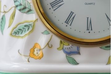アンティーク雑貨　minton(ミントン)　Haddon Hall(ハドンホール)　置時計(マンテルクロック)(定価約2万2千円)