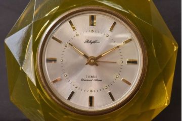 アンティーク雑貨　昭和レトロ　RHYTHM(リズム)　2JEWELS　Diamond Alarm　目覚まし時計(置き時計)
