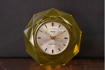 アンティーク雑貨　昭和レトロ　RHYTHM(リズム)　2JEWELS　Diamond Alarm　目覚まし時計(置き時計)