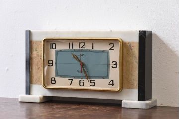 アンティーク雑貨　昭和レトロ　大理石　TOKYO CLOCK　置き時計