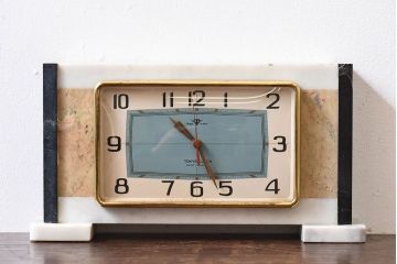 アンティーク雑貨　昭和レトロ　大理石　TOKYO CLOCK　置き時計