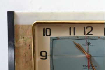 アンティーク雑貨　昭和レトロ　大理石　TOKYO CLOCK　置き時計