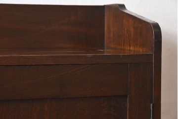 アンティーク家具　色ガラス入り!和製アンティーク　象嵌が施された大正ロマン香るブックケース(収納棚)