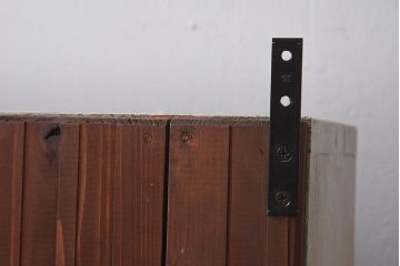 ペイント家具　ダイヤガラスのパタパタ扉付き!ウォールラック(壁掛け飾り棚、収納棚、戸棚、食器棚)