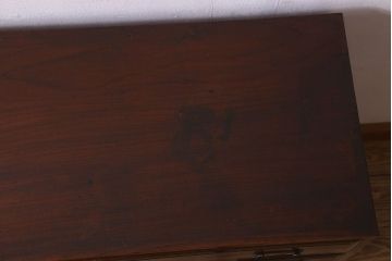 アンティーク家具　和製アンティーク　三方欅材　上質なキャビネット(茶箪笥・収納棚)