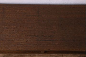 アンティーク雑貨　昭和レトロ　ラワン材　横長・薄型タイプの平机(コンソールテーブル、花台、飾り台)