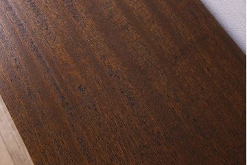 アンティーク雑貨　昭和レトロ　ラワン材　横長・薄型タイプの平机(コンソールテーブル、花台、飾り台)