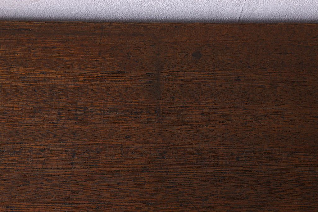 アンティーク雑貨　昭和レトロ　ラワン材　横長・薄型タイプの平机(コンソールテーブル、花台、飾り台)