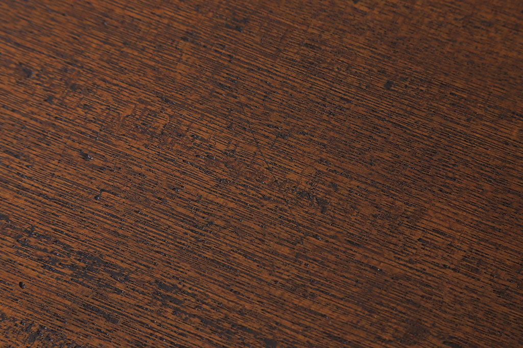 アンティーク雑貨　昭和レトロ　ラワン材　横長・薄型タイプの平机(コンソールテーブル、花台、飾り台)