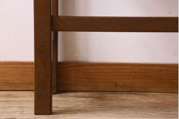 アンティーク雑貨　昭和レトロ　ラワン材　横長・薄型タイプの平机(コンソールテーブル、花台、飾り台)