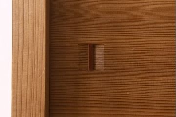 アンティーク家具　和モダン　1970年頃　明るい木肌が印象的な茶水屋(置き水屋、戸棚、収納棚)