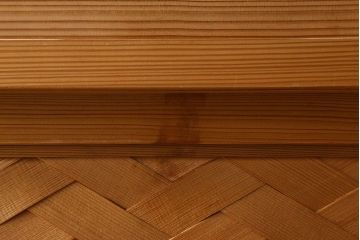 アンティーク家具　和モダン　1970年頃　明るい木肌が印象的な茶水屋(置き水屋、戸棚、収納棚)