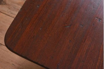 アンティーク家具　和製アンティーク　栓材一枚板　味わいのある木味の角ちゃぶ台(ローテーブル、座卓)