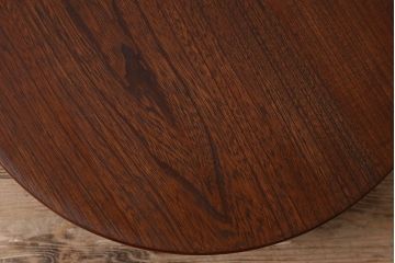 アンティーク家具　和製アンティーク　古い栓材製の丸型ちゃぶ台(ローテーブル、ラウンドテーブル、座卓、センターテーブル)