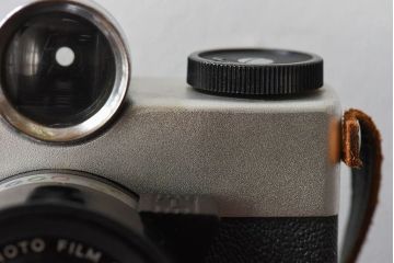アンティーク雑貨　クラシックカメラ　ケース付き　富士フィルム　FUJIPET(フジペット)