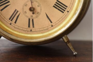 アンティーク雑貨　精工舎(SEIKOSHA)　明治〜大正期　へそ形目覚まし時計(置時計)
