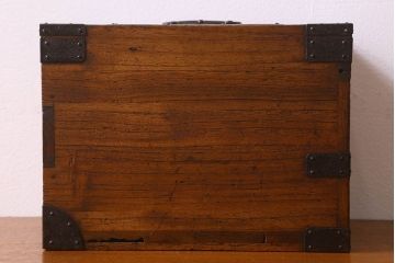 アンティーク雑貨　昭和レトロ　調湿性に優れた桐材のみで作られた硯箱(小引き出し)