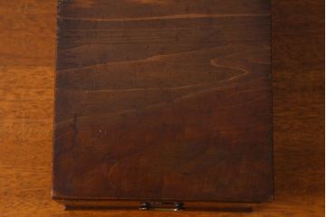 アンティーク雑貨　和製アンティーク　古い檜材や銅金具の質感が味のある小引き出し(小物入れ、小物収納)