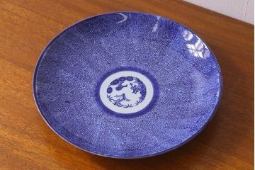 アンティーク雑貨　明治期　微塵唐草　一尺二寸　アンティーク大皿(和食器)