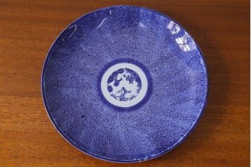 アンティーク雑貨　明治期　微塵唐草　一尺二寸　アンティーク大皿(和食器)