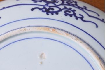 アンティーク雑貨　明治期　微塵唐草　一尺二寸　アンティーク大皿(和食器)